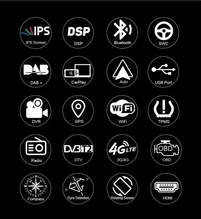 Auto-rádio Universal 12.2" Tesla Style Android 14