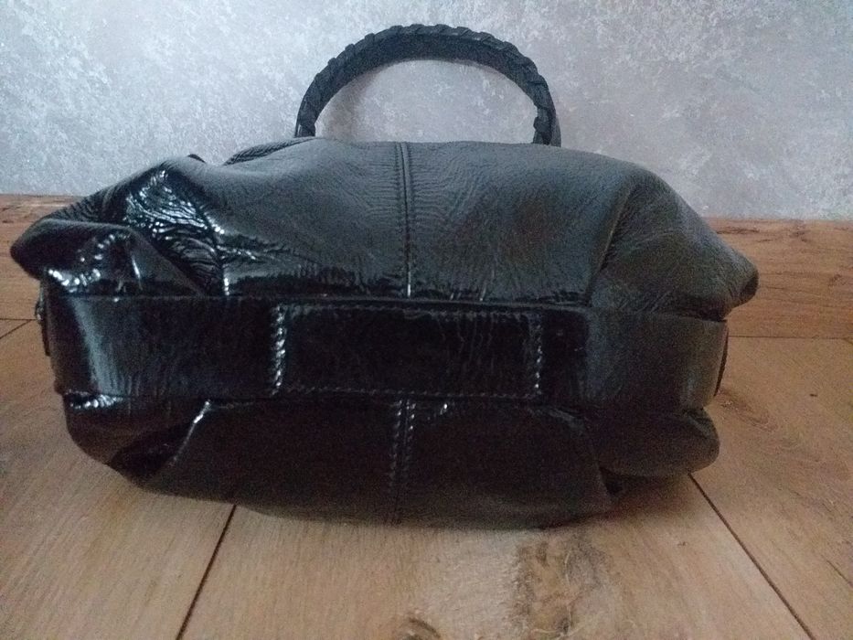 FRANCESCO BIASIA MAŁA oryginalna skóra naturalna lakierowana torebka