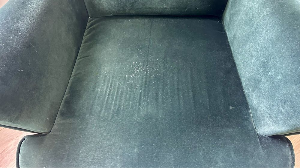 Fotel IKEA STRANDMON – butelkowa zieleń