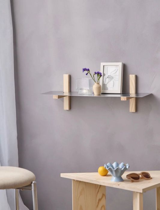 Półki Søstrene Grene 2 sztuki metal + drewno