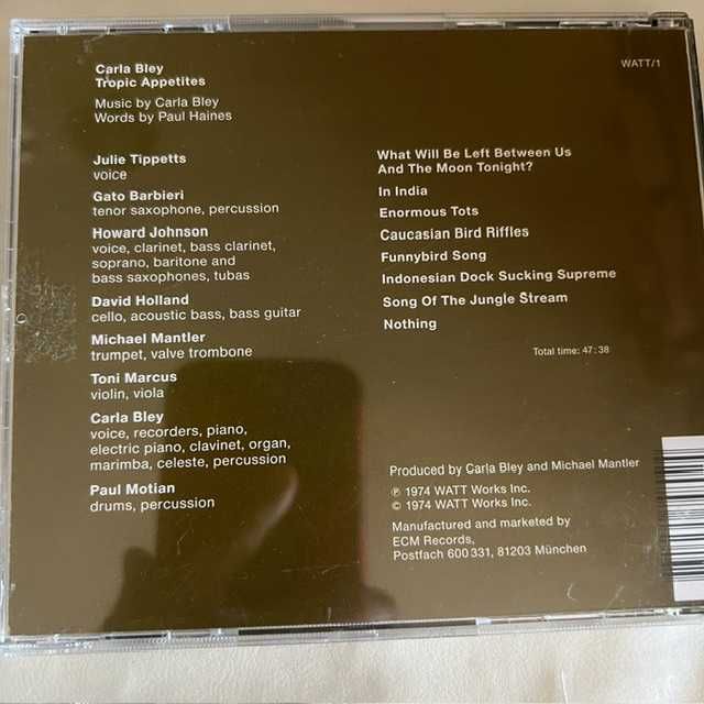 Carla Bley: Tropic Appetites CD Jazz ECM