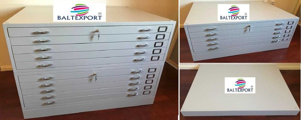 Armário Arquivo de desenho para formato A0 com 5 gavetas Cinza Novo