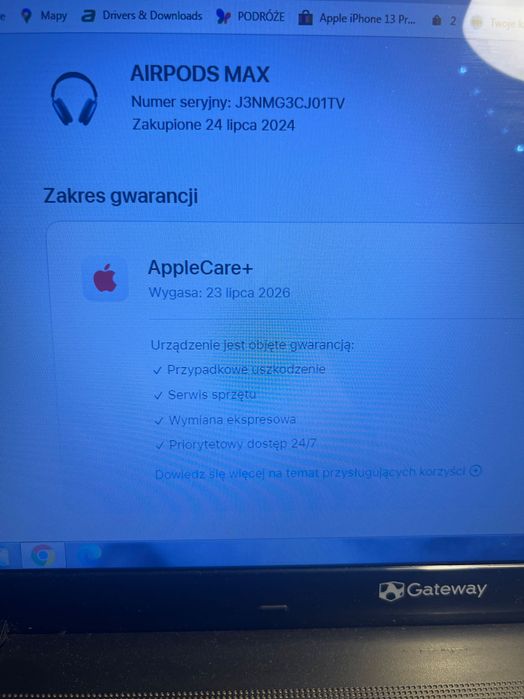 Oryginalne słuchawki AirPods Max z gwarancją