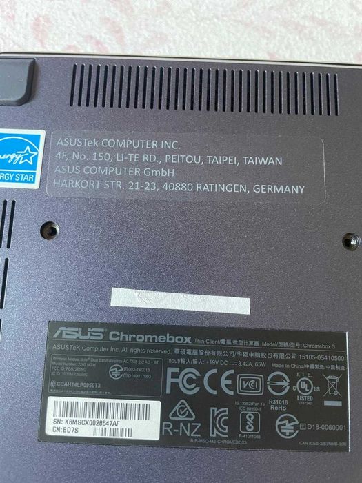 Asus PC Chromebox Computer Intel core i3 8th gen