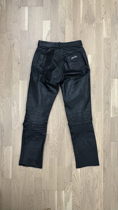 Шкіряні мотоштани s, висока посадка