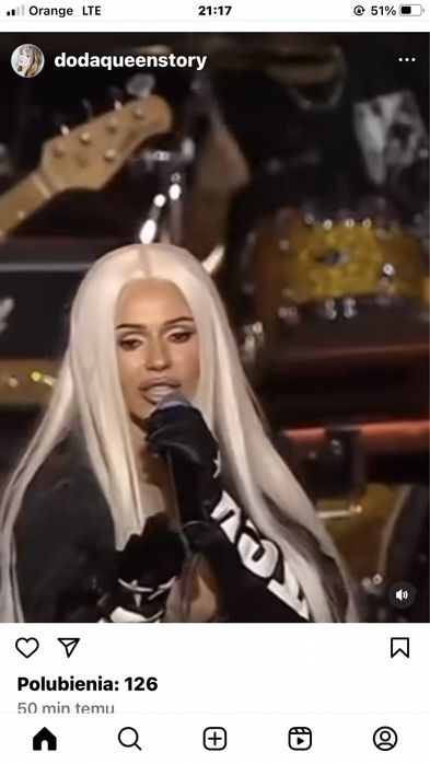 Peruka długie wlosy blond Doda Nowa 60 cm