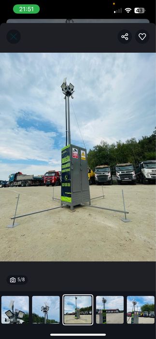 Wieża mobilna monitorująca, wieża budowlana