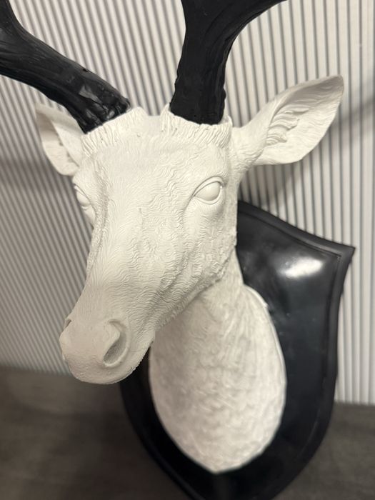 Glowa jelenia z porożem, rzeźba 3D unikat | home deco