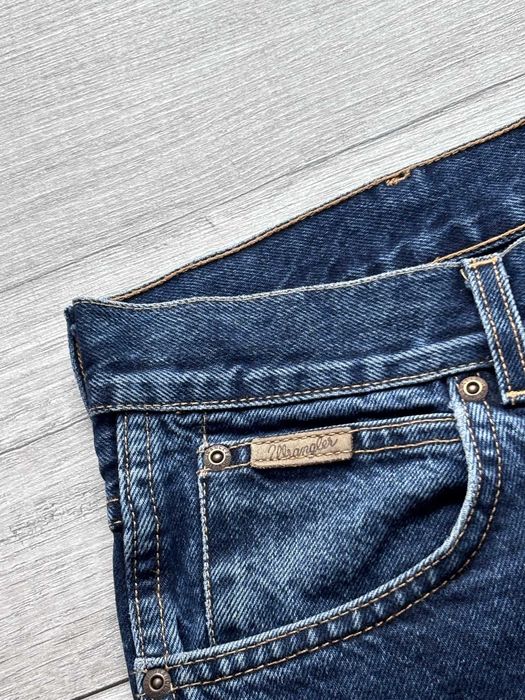 Wrangler Texas W38 L30 Jeansy Washed Navy Męskie Proste Straight Granatowe Washed Y2K