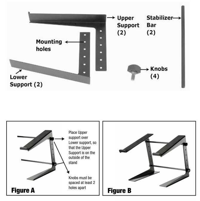 Suporte para Portátil Adam Hall SLT 001 E – Ajustável e Robusto
