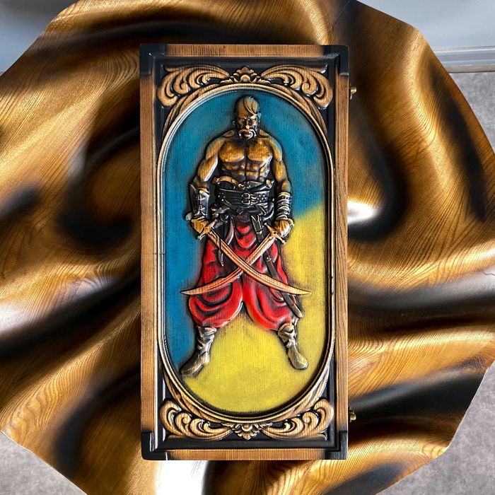 Подарункові дерев'яні нарди від виробника ручної роботи «Козак»