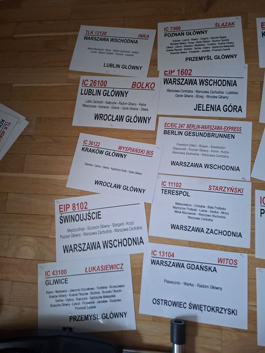 Pakiet 20 tablic PKP intercity