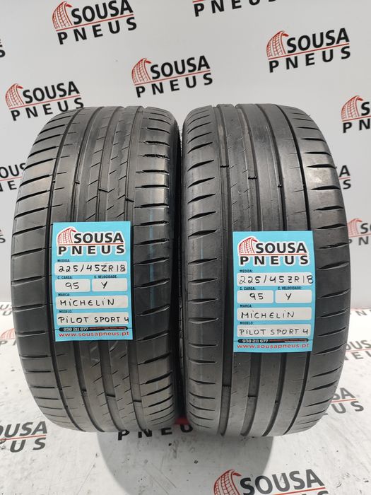 2 pneus semi novos 225/45R18 Michelin - Oferta dos Portes