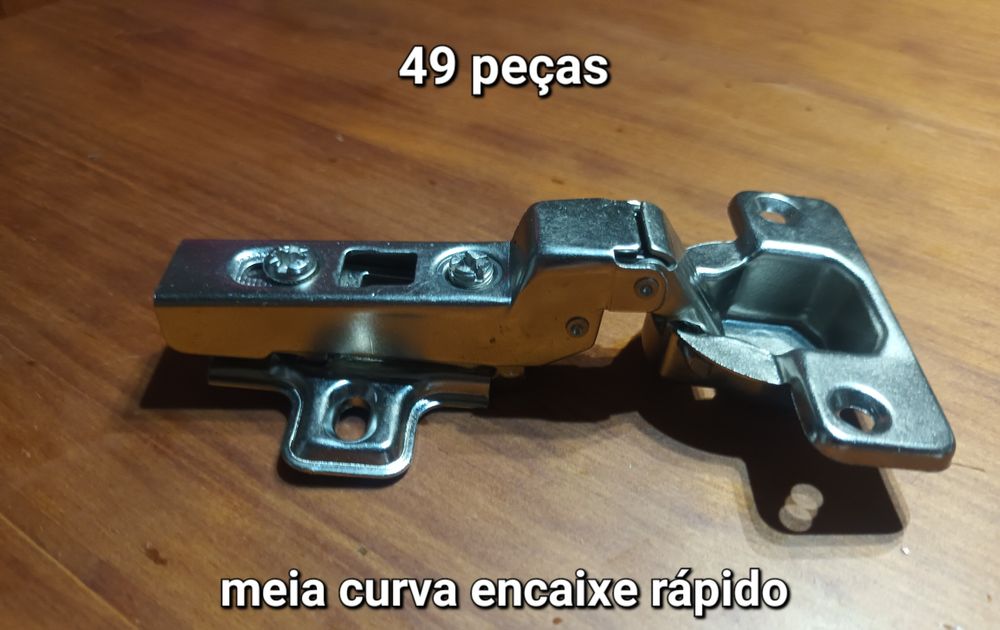 Dobradiças meia curva para móveis