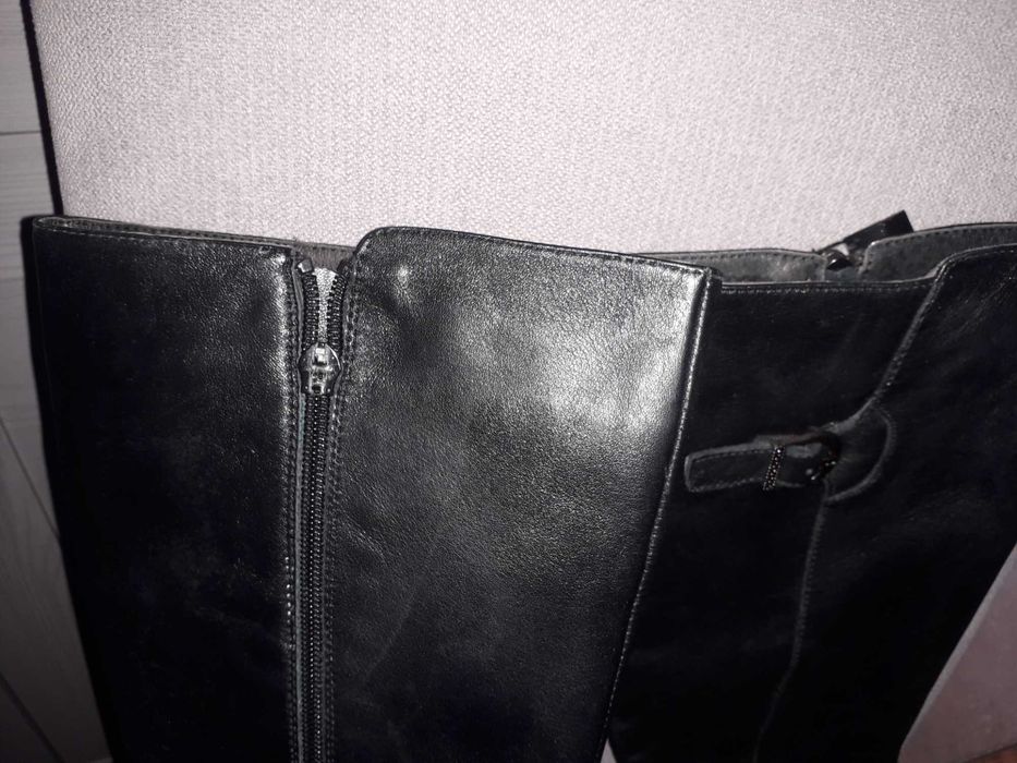 Buty skórzane kozaki roz.36