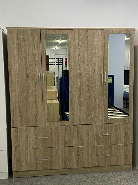 Roupeiro branco de 4 portas - envio grátis - Promoção