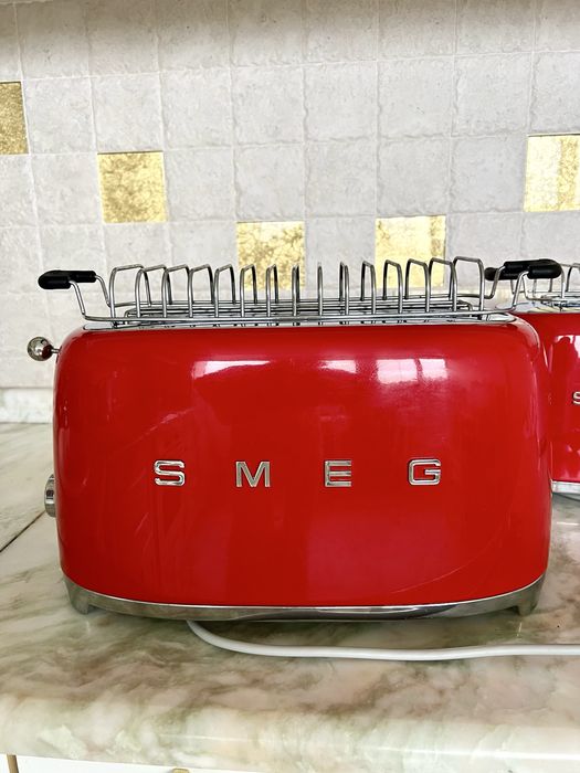Тостер SMEG червоний великий