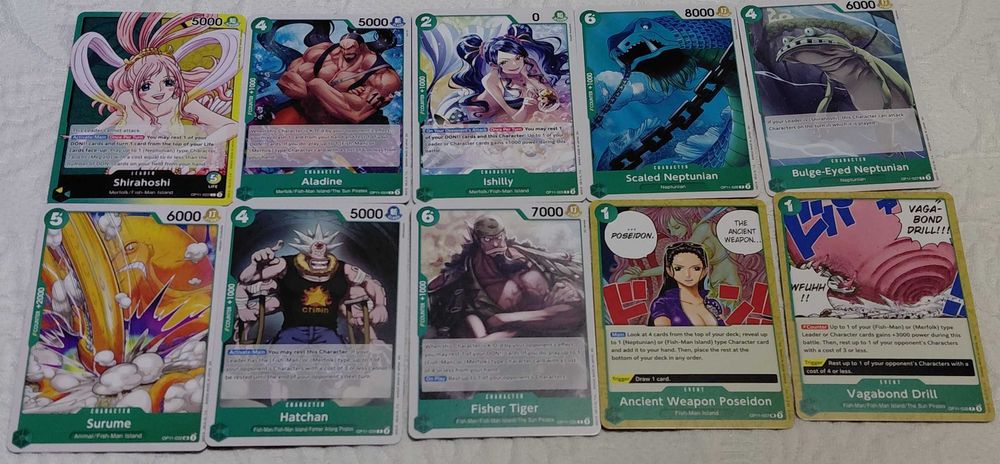 lote de 58 cartas tcg one piece op11