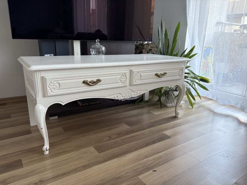 REZERWACJA Biala komoda, szafka RTV ludwik komoda pod telewizor