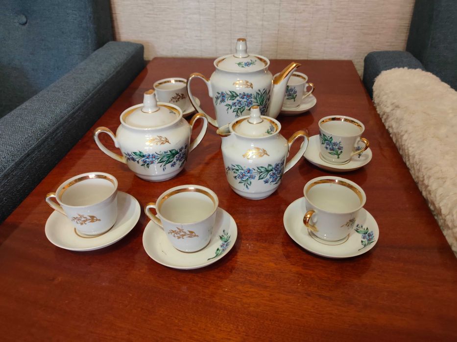 Кавовий сервіз "Незабудкі" Городниця