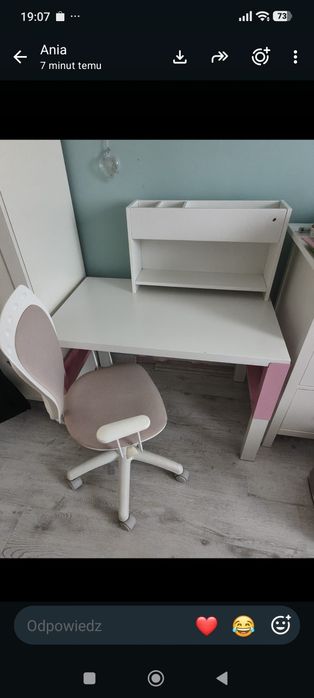 Biurko z nadstawką IKEA plus krzesło obrotowe z Agata Meble