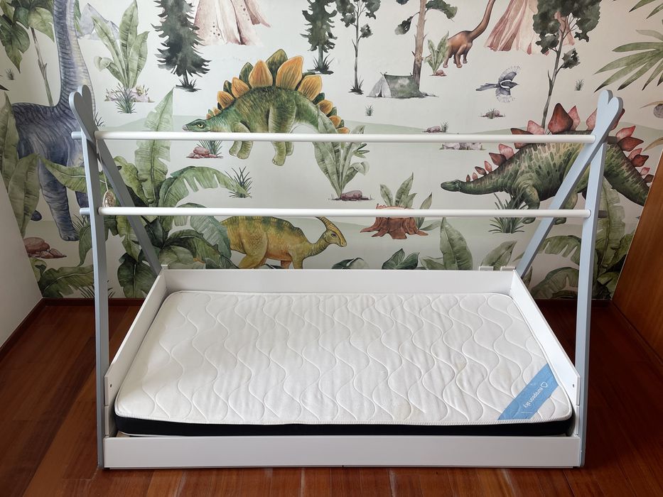 Cama Tipi de criança com estrado e colchão, SIFFROY