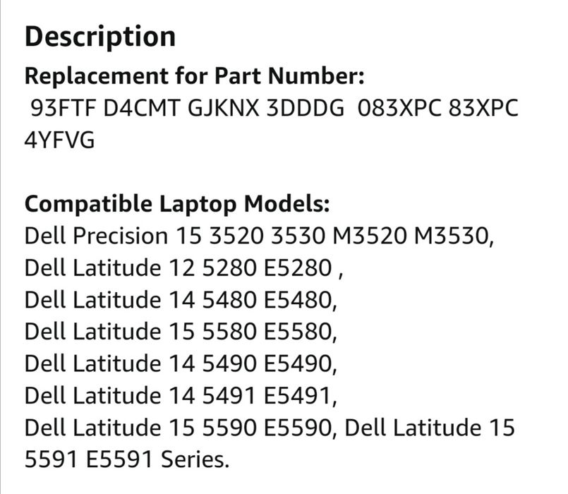 Bateria Dell type 93FTF64740940514818123
