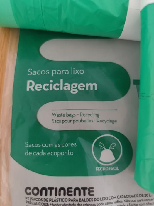Sacos de plástico para reciclagem