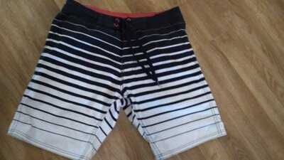 Шорты летние пляжные XS черно-белая полоска H&M (НМ)
