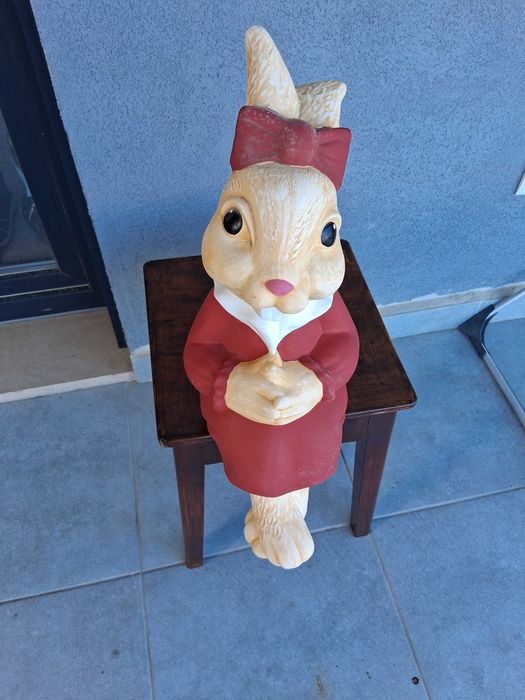 Coelho de 60 centímetros, faianças do Algarve, anos 80