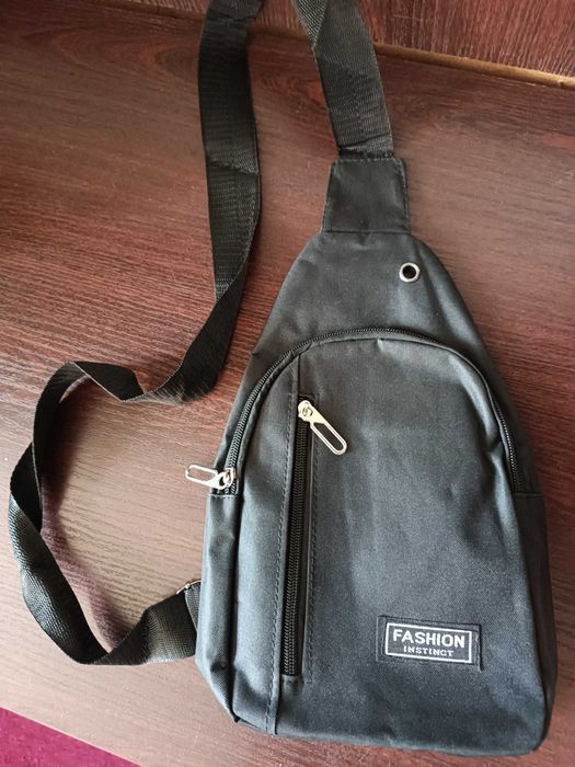 Сумка мужская слинг через плечо Fashion Instinct черная