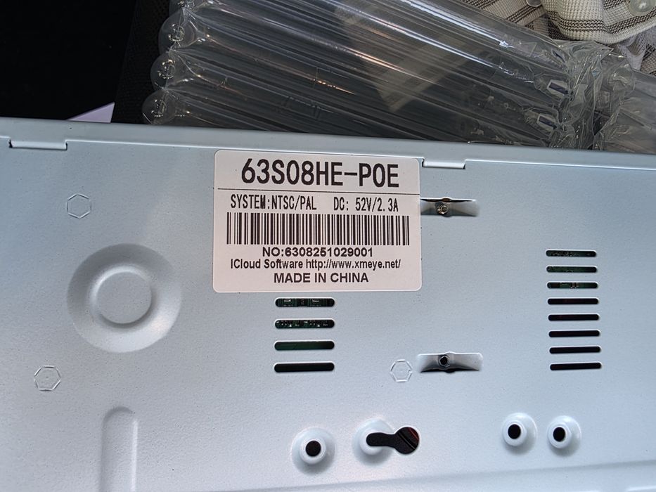 Gravador CCTV NVR 8 Canais PoE (Modelo 63S08HE-POE) – Novo na Caixa