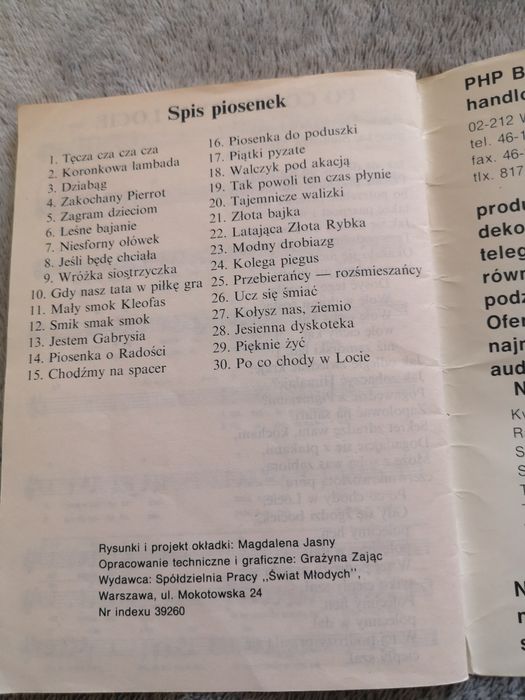 Tęczowy Music box. Przeboje dla dzieci, śpiewnik. Lata 90-te