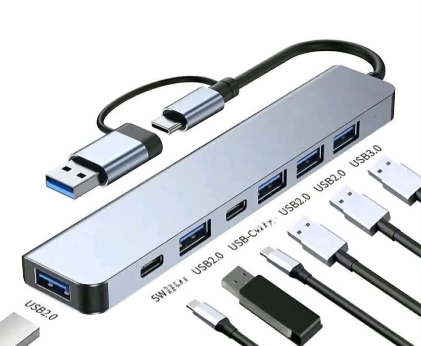 Rozgałęźnik do portów USB typ:A lub C.   7W1