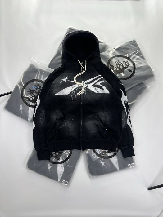 Зіпка Hellstar кофта худі zip hoodie хелстар y2k sk8 drill