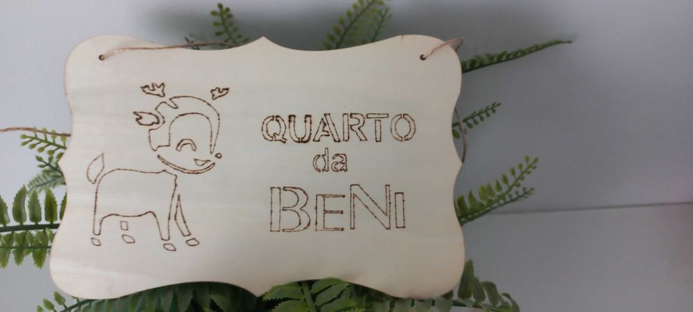 Placa Decorativa "Quarto da ..."