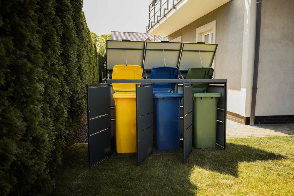 Zabudowy koszy Top Box Obudowy koszy Osłona kosza 4x240L Premium
