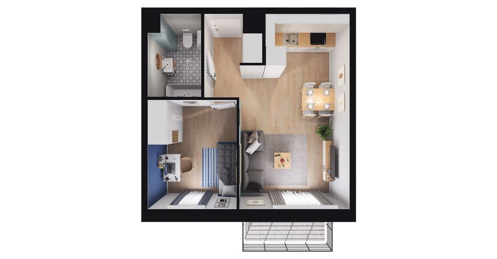 2-pokojowe mieszkanie 36m2 + balkon