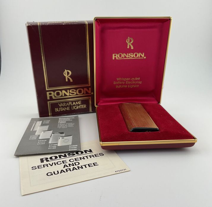 Ronson Whisper-Quiet Gold – BOX FULL SET | Klasa Mint, Gabinetowy (100% Sprawna)