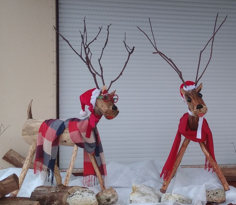 Renas de natal artesanal