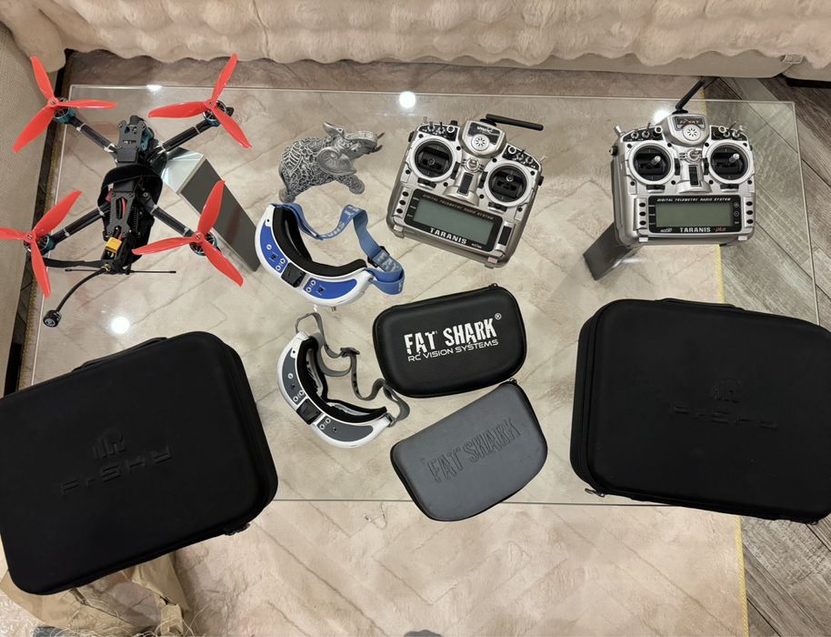 Квадрокоптер, пульт FPV Taranis X9D Plus 2019 SE 2 шт Fat Shark
