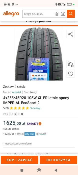 Koła felgi z oponami 5x108 20 cali Ford Volvo