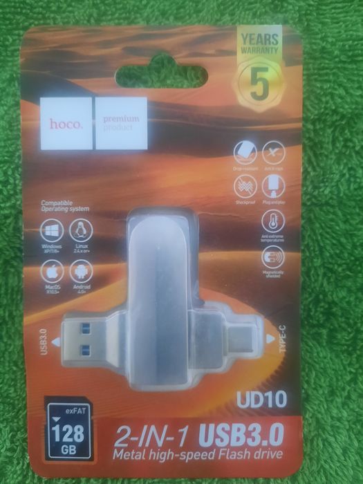 USB Флешка Hoco UD10 2in1 USB 3.0 Type-C 128GB