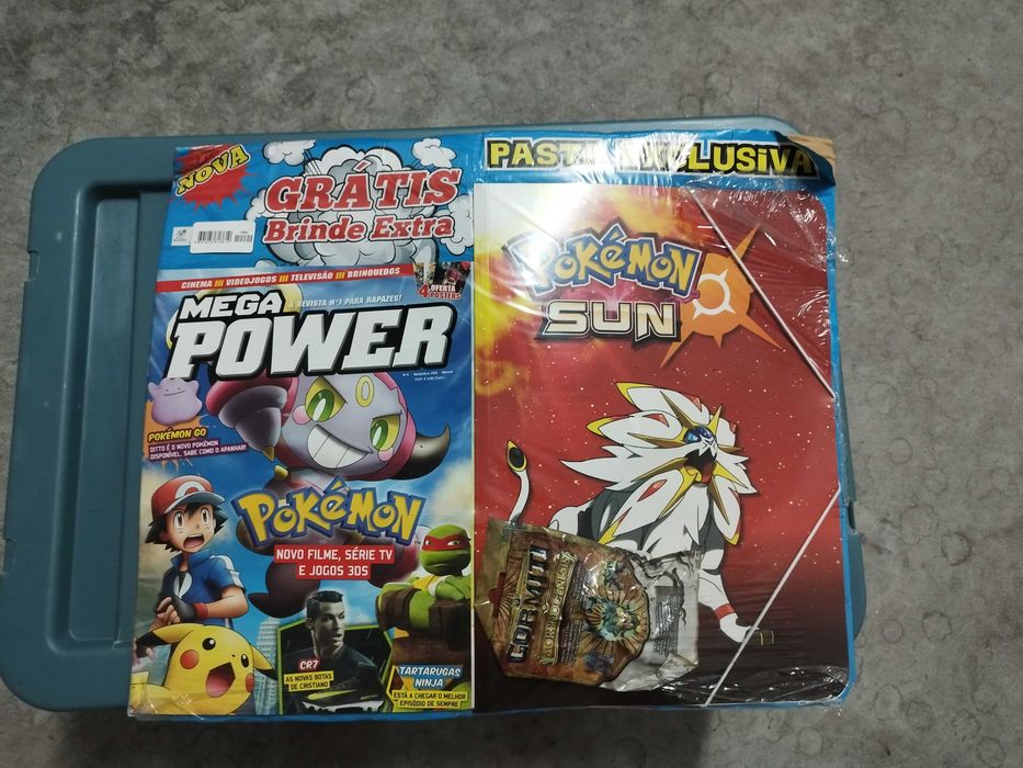 Pack de revistas seladas Mega Power com brinde + capa pokémon
