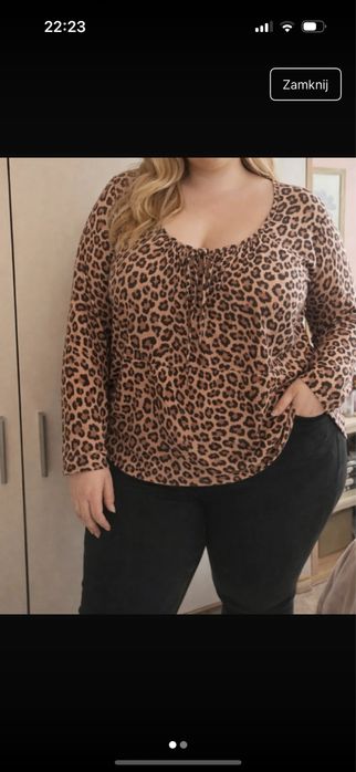 Bluzka w panterke Shein plus size 46/48