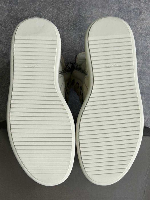 Rick Owens Geobasket double bumper jumbo laces білі кеди кеды белые