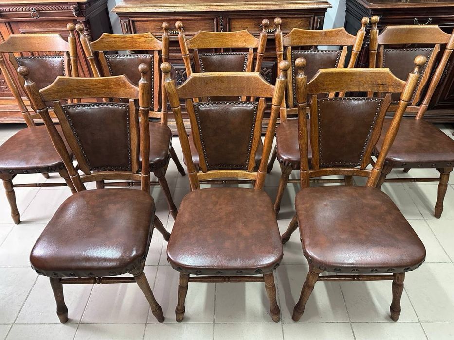 Дубовий масивний стіл обідній  стол 4162 стільці дерево стул 4163