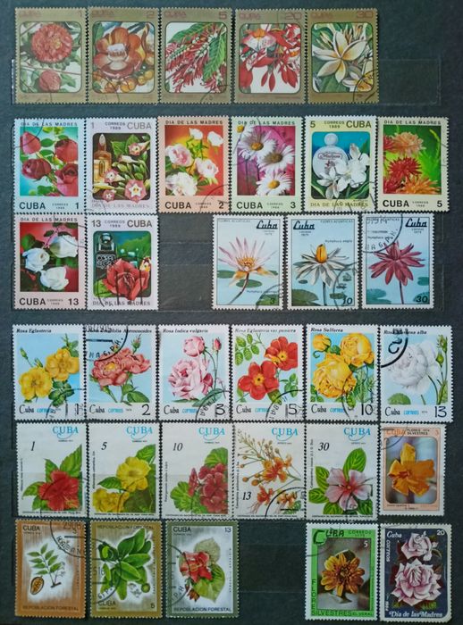 Марки поштові флора (квіти)