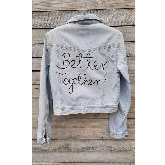 Kurtka jeansowa bride better togerher ślub panna młoda m 38