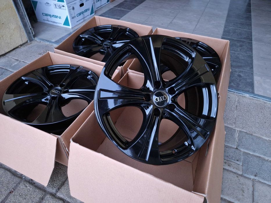 Alufelgi 18 5x112 Audi A4 A5 A6 A7 A8 Q3 Q5 Czarne Oryginalne ! 633#